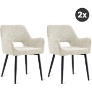 2x Eetkamerstoel Ray - Beige Naturel (Set van 2)