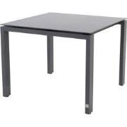 Goa Tafelframe Antracite Met HPL Tafelblad Slate Antracite 95 x 95 cm