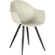 LABEL51 Eetkamerstoel Luca - Breeze - Kunststof - Zwart Metalen Frame