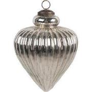 Clayre & Eef Kerstbal Zilverkleurig Glas