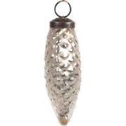 Clayre & Eef Kerstbal Zilverkleurig Glas