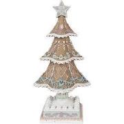 Clayre & Eef Kerstdecoratie Kerstboom Bruin Polyresin