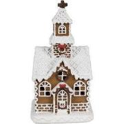 Clayre & Eef Gingerbread house met LED Bruin Polyresin