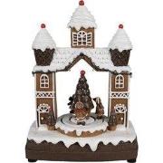 Clayre & Eef Kerstdecoratie met LED-verlichting en muziek Bruin Kunsts...
