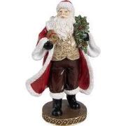 Clayre & Eef Kerstdecoratie Beeld Kerstman Rood Kunststof