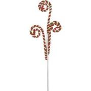 Clayre & Eef Kerstdecoratie Lolly Rood Groen Kunststof