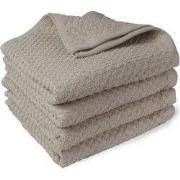 DoubleDry Handdoekenset - Popcorn Weave - 4 Stuks - 70x140 cm - 100% K...