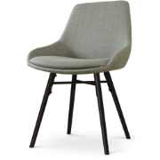 Nena-Isa eetkamerstoel saliegroen - zwart houten onderstel
