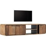 DTP Home Hanging TV stand Evo medium, 3 doors, 2 open racks,40x185x40 ...
