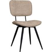 LABEL51 Eetkamerstoel Liva - Clay - Elite - Zwart Metalen Frame