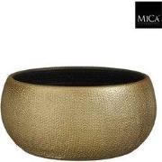 Mica Decorations Bloempot Porto - 27x27x13 cm - Terracotta - Goud,Meta...