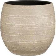 Mica Decorations Alentejo Bloempot - 27x27x24 cm - Terracotta - Beige