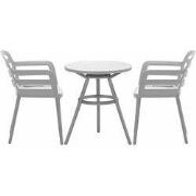 Garden Impressions Mira balkonset 3-delig - Faria tuintafel Ø60 cm - o...