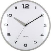 Karlsson - Wandklok Brisk Dome - Donkergrijs- Ø40cm