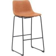 LABEL51 Barkruk Risto - Cognac - PU-Leder - Hoog