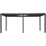 Overkapping vierkant XL Rota 360 cm x 720 cm Matt royal grey