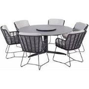 Fabrice Embrace diningset met Lazy Suzan