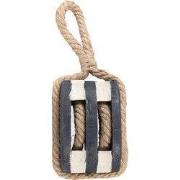 Clayre & Eef Decoratie Katrol Zwart Hout