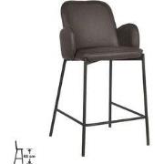 LABEL51 Barkruk Jari - Antraciet - Microvezel - Laag