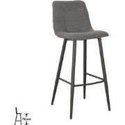 LABEL51 Barkruk Jelt - Grijs - Boucle - Zithoogte 78