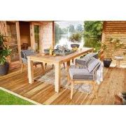 Tuintafel Rustiek teak 300 cm (met extra middenpoot) Tuindeco