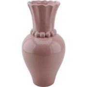 Vase - Pearl Neck - Ceramics- Light Pink- 12x12x24cm