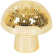 Ornament - Disco -Mushroom - Glass -Gold - 14x14x14cm