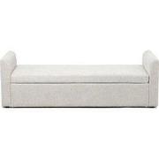 Opbergbank Stof Beige - 2 Zitplekken - 151x45x50cm - Calvin