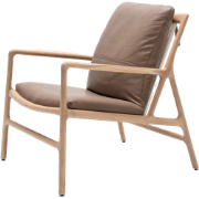 Dedo easy chair whitewash - dakar leather stone zitting