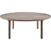 Mu coffee table houten salontafel donker eiken - Ø 100 cm