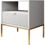 Meubella - Nachtkastje Navil 2 - Wit - 54 cm