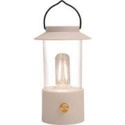Portable lantaarn 24x9 cm wit