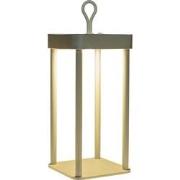 Portable lantaarn 12x12x24 cm olijf