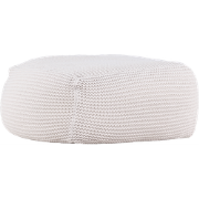 Lianne gevlochten ronde poef crème - Ø 60 cm