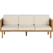 BARATTI - Driezitsbank - Lichtbeige - Acaciahout