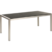 VERNIO  - Tuintafel - Zwart/Zilver - 90 x 180 cm - Aluminium