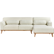 SIMOS - Hoekbank - Gebroken wit - Linkszijdig - Polyester