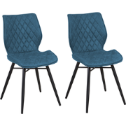 LISLE - Eetkamerstoel - Zeeblauw - Polyester