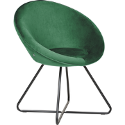 FLOBY II - Fauteuil - Smaragdgroen - Fluweel