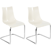 MARSHALL - Eetkamerstoel set van 2 - Off-white - Kunststof