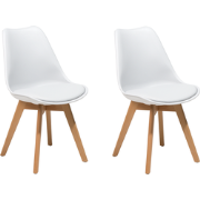 DAKOTA II - Eetkamerstoel - Wit - Synthetisch materiaal