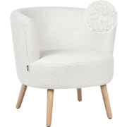 ODENZEN - Fauteuil - Wit - Bouclé