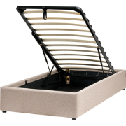 DINAN - Kinderbed - Lichtbruin - 90 x 200 cm - Polyester