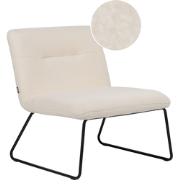 COTULLA - Fauteuil - Wit - Bouclé