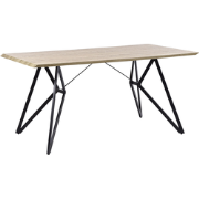 BUSCOT - Eettafel - Lichte houtkleur - 90 x 160 cm - MDF