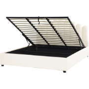 VINCENNES - Bed met opbergruimte - Wit - 180 x 200 cm - Fluweel