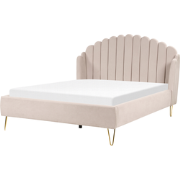 AMBILLOU - Bed - Lichtbeige - 160 x 200 cm - Polyester