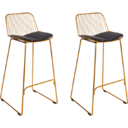 PENSACOLA - Barkruk set van 2 - Goud - Metaal