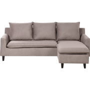 ELVENES - Hoekbank - Taupe - Linkszijdig - Polyester