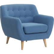 MOTALA - Chesterfield fauteuil - Blauw - Polyester